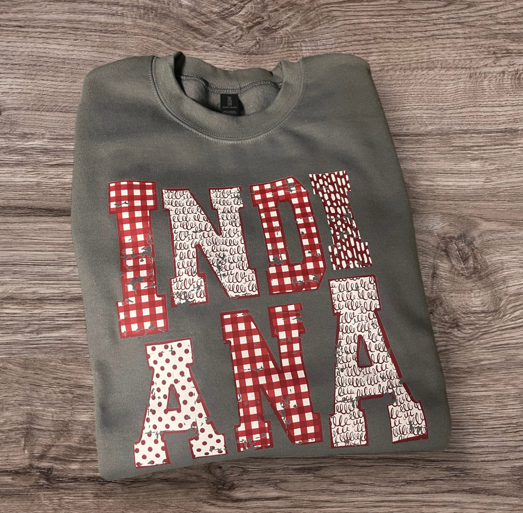 Indiana Multi Print Crewneck