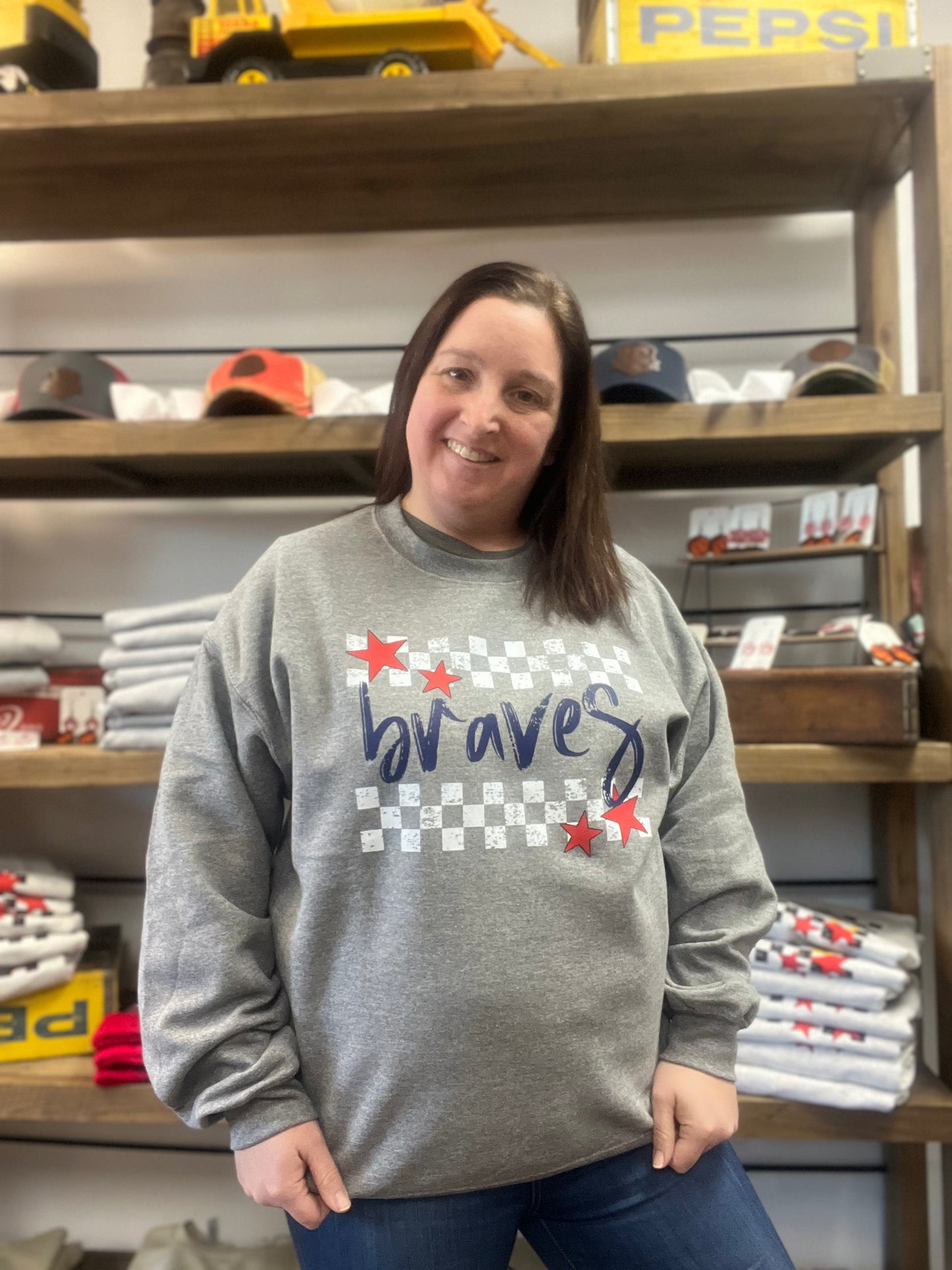 Braves Checkered Star Crew