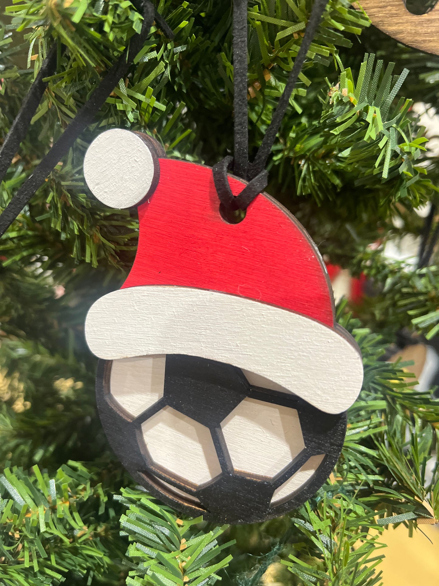 Santa Sport Wooden Ornaments