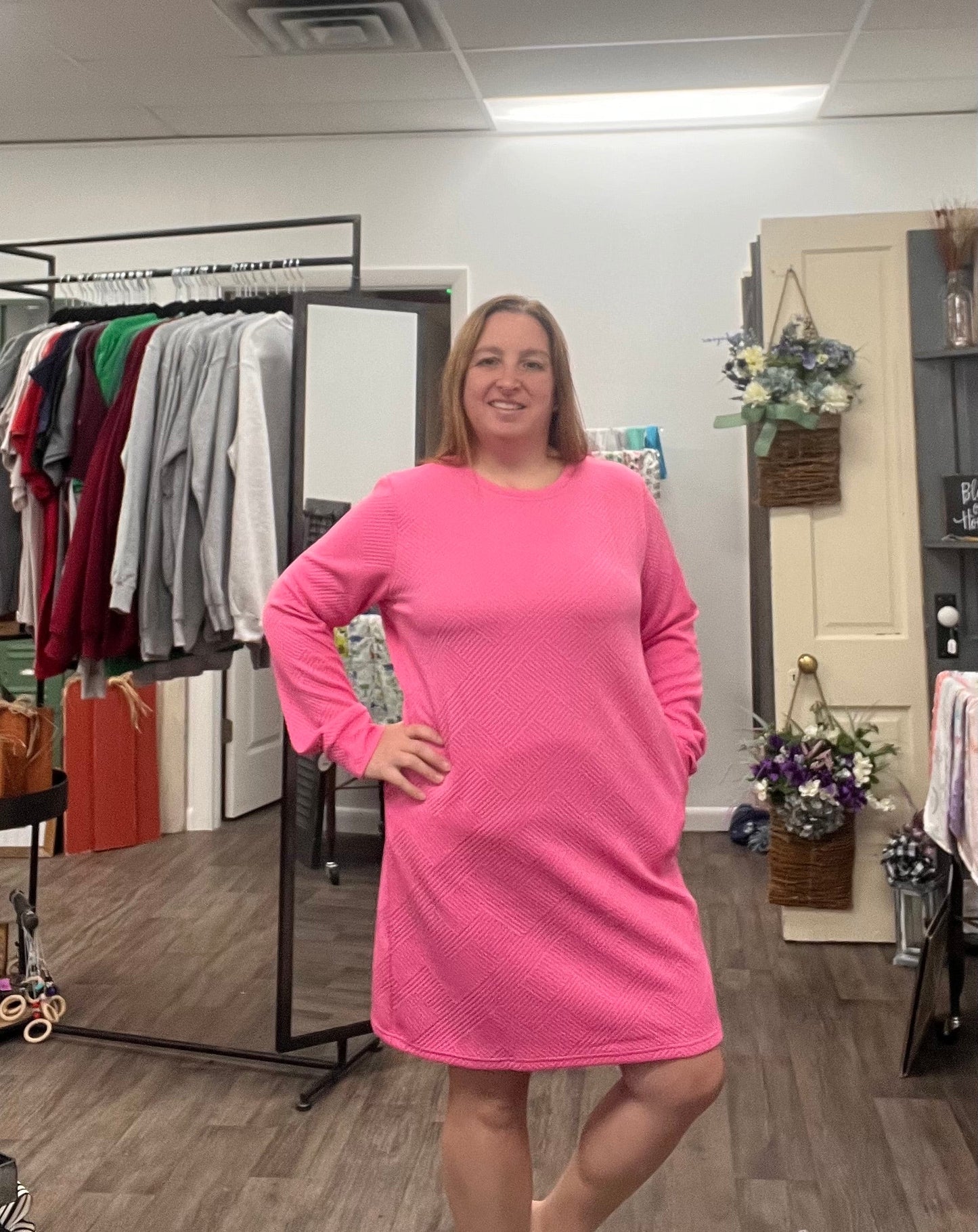 Pink Quilted Dress