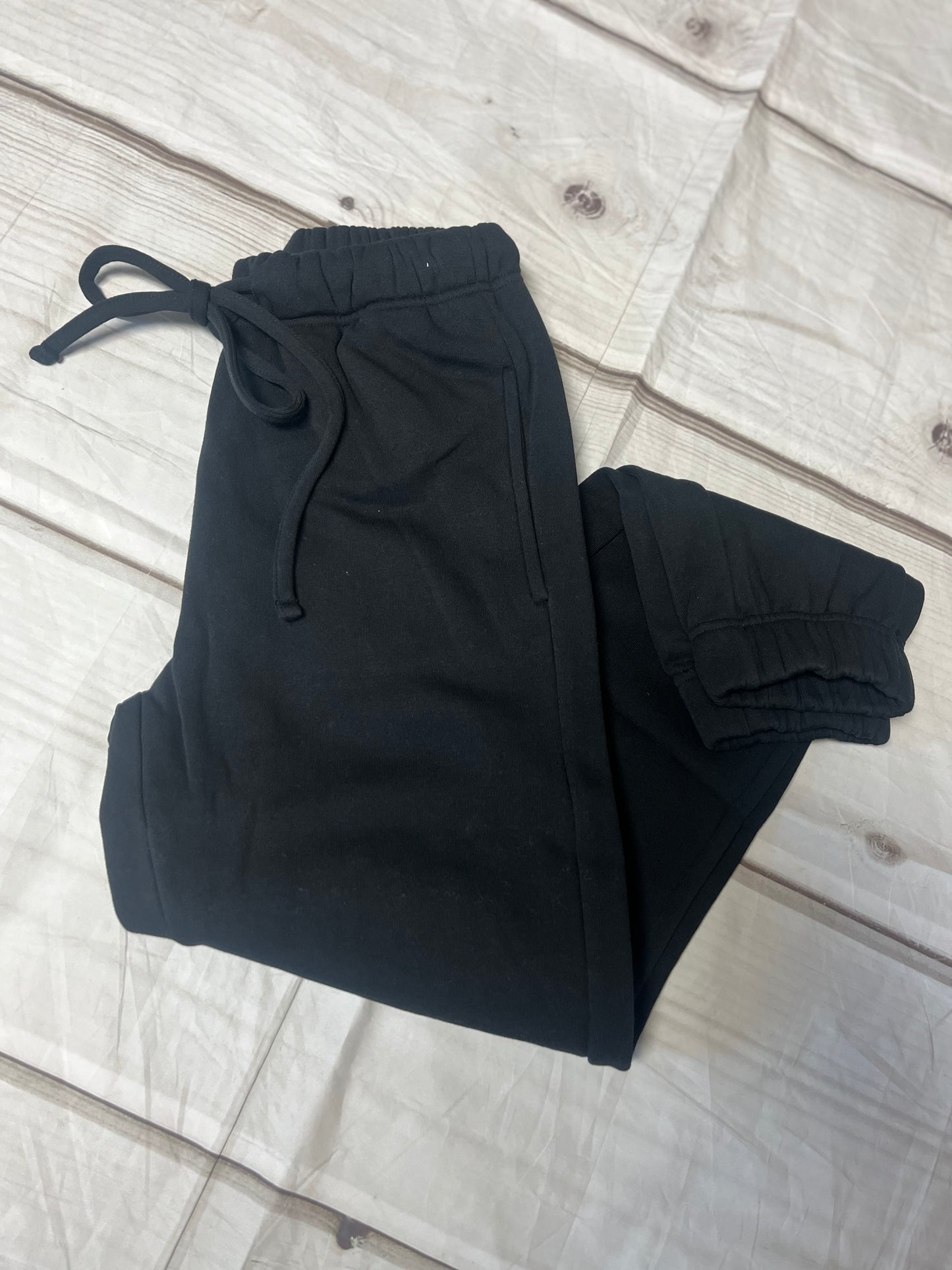 Fleece Joggers with Pockets Black