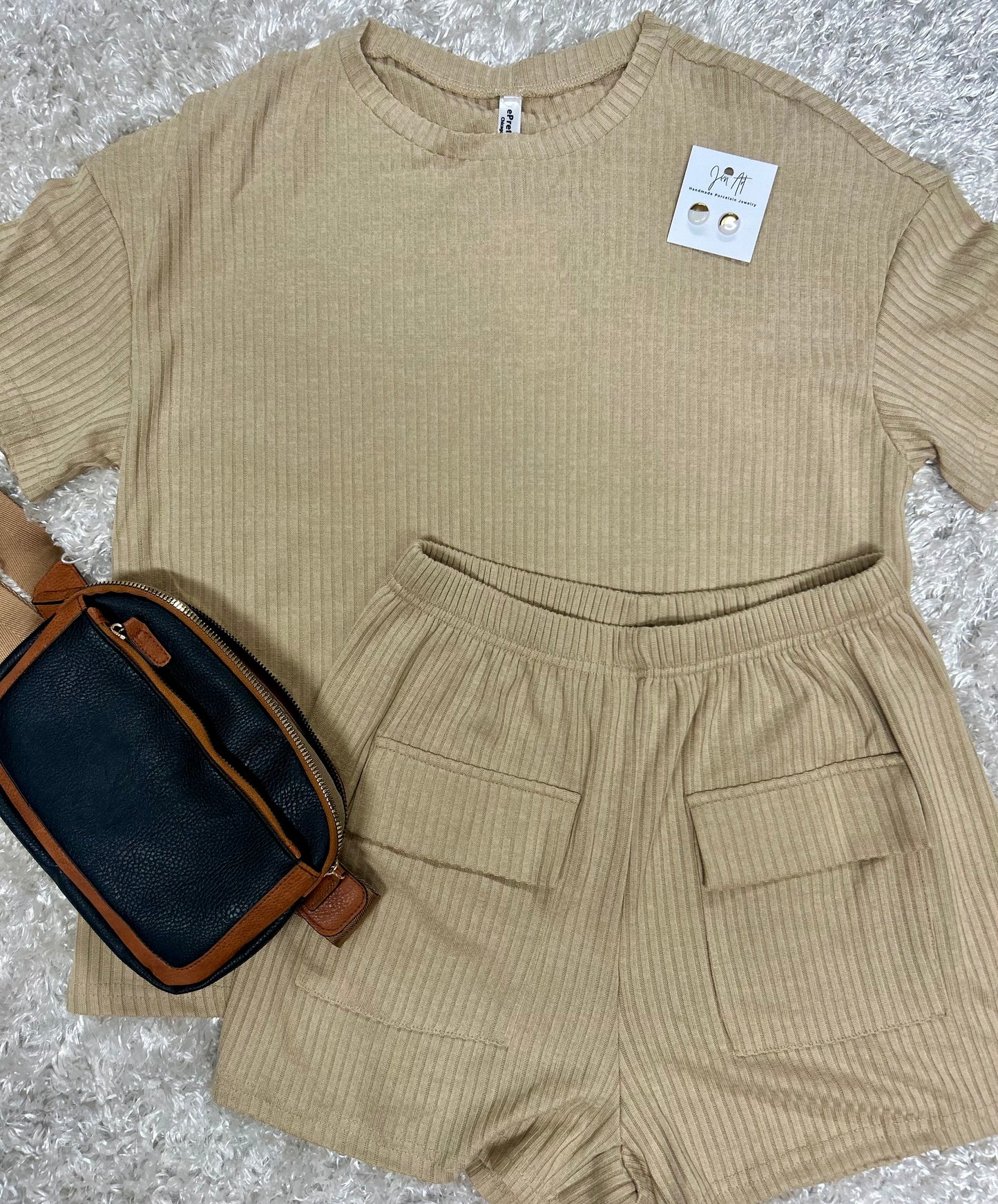 2 Piece Lounge Set-Tan