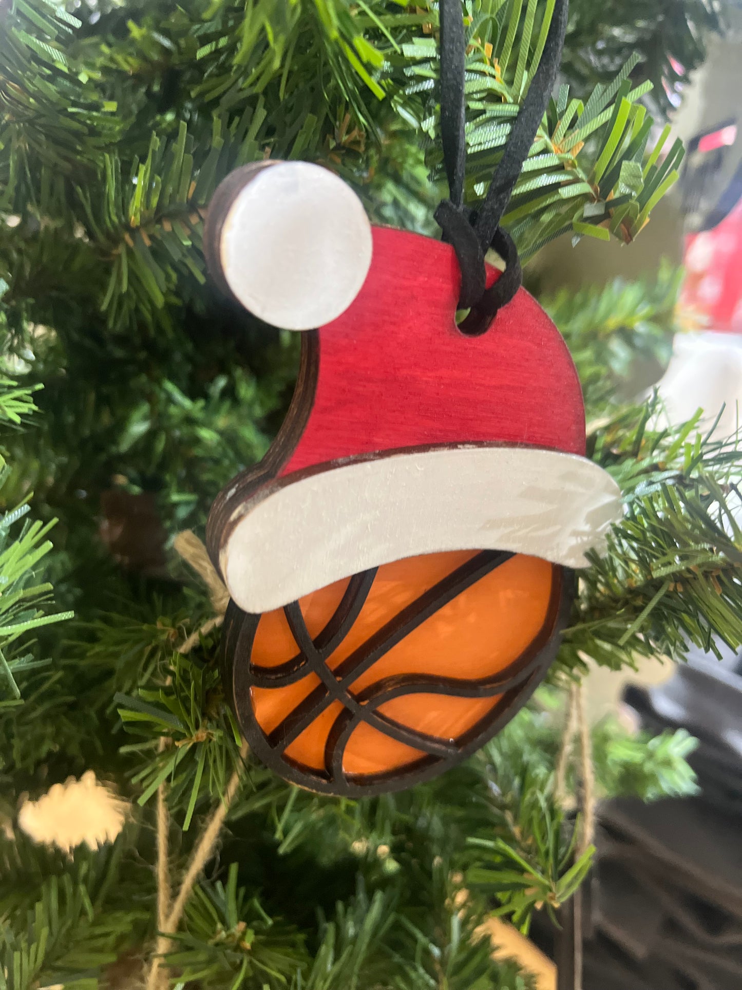 Santa Sport Wooden Ornaments