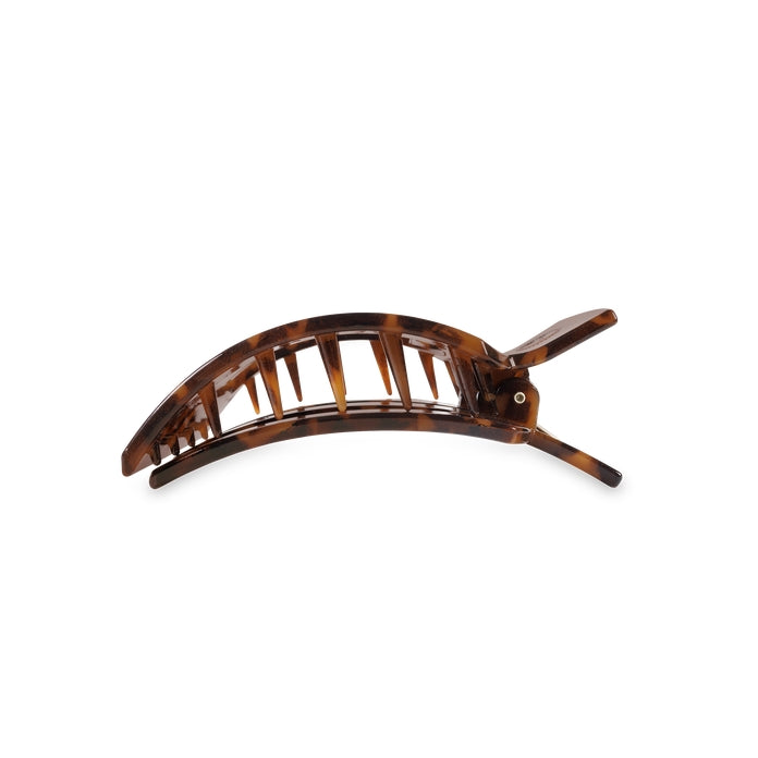 Square Flat Hair Clip | Med. | Tortoise