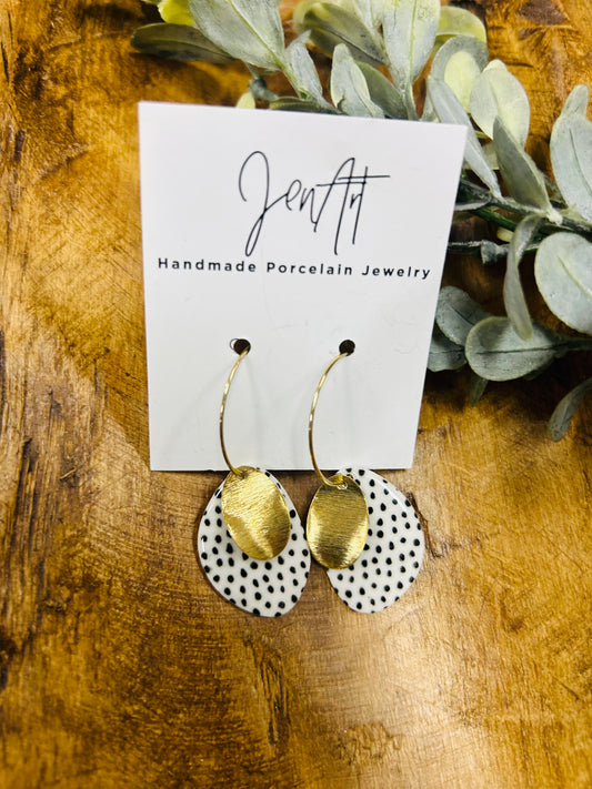 Jen Art Polka Dot/Luster Dangles