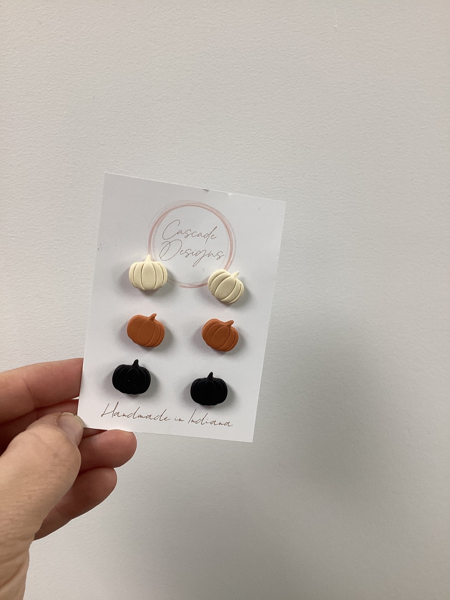 Pumpkin Clay Studs