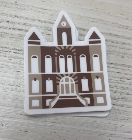 Brown Gibson County Courthouse Sticker