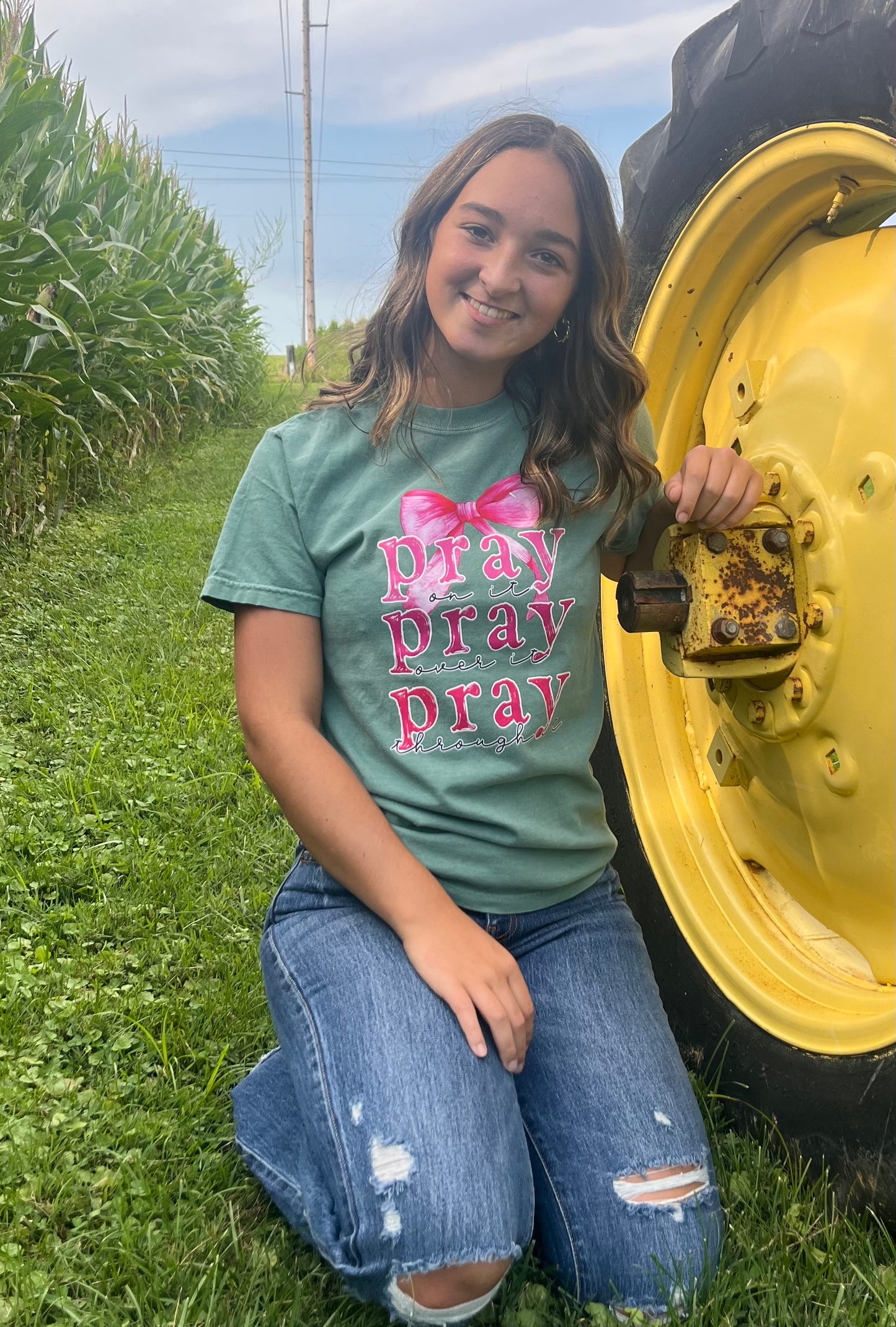 Green Pray Through It Tee