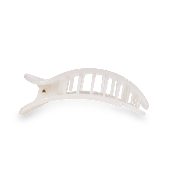 Coconut White Medium Flat Round Clip