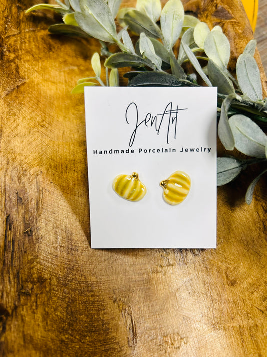 Yellow Pumpkin Studs