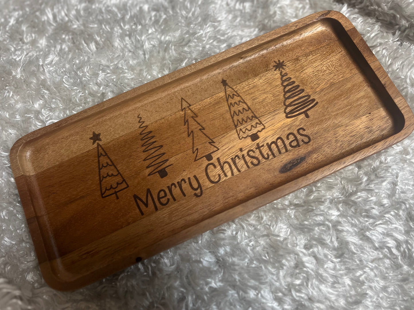 Merry Christmas Wooden Tray