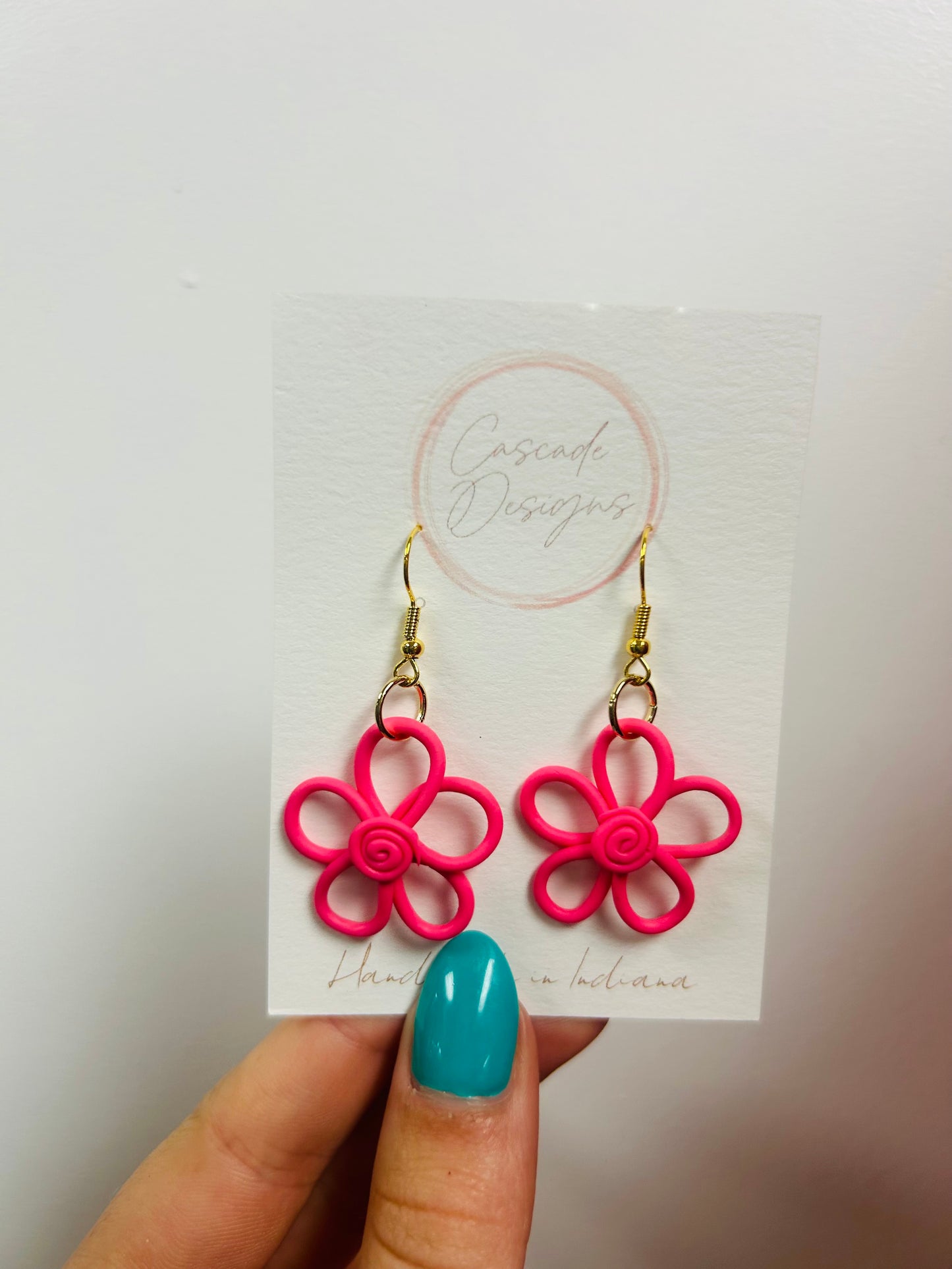 Pink Flower Dangle