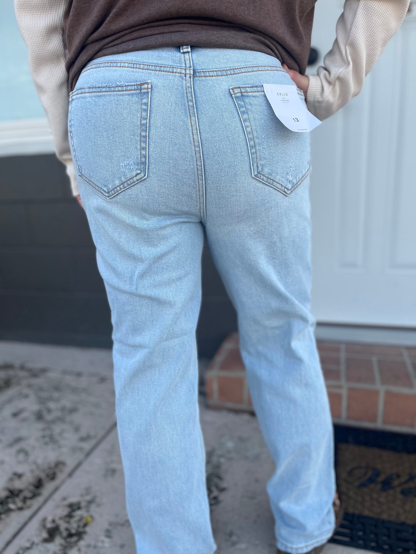 High Rise Straight Jeans