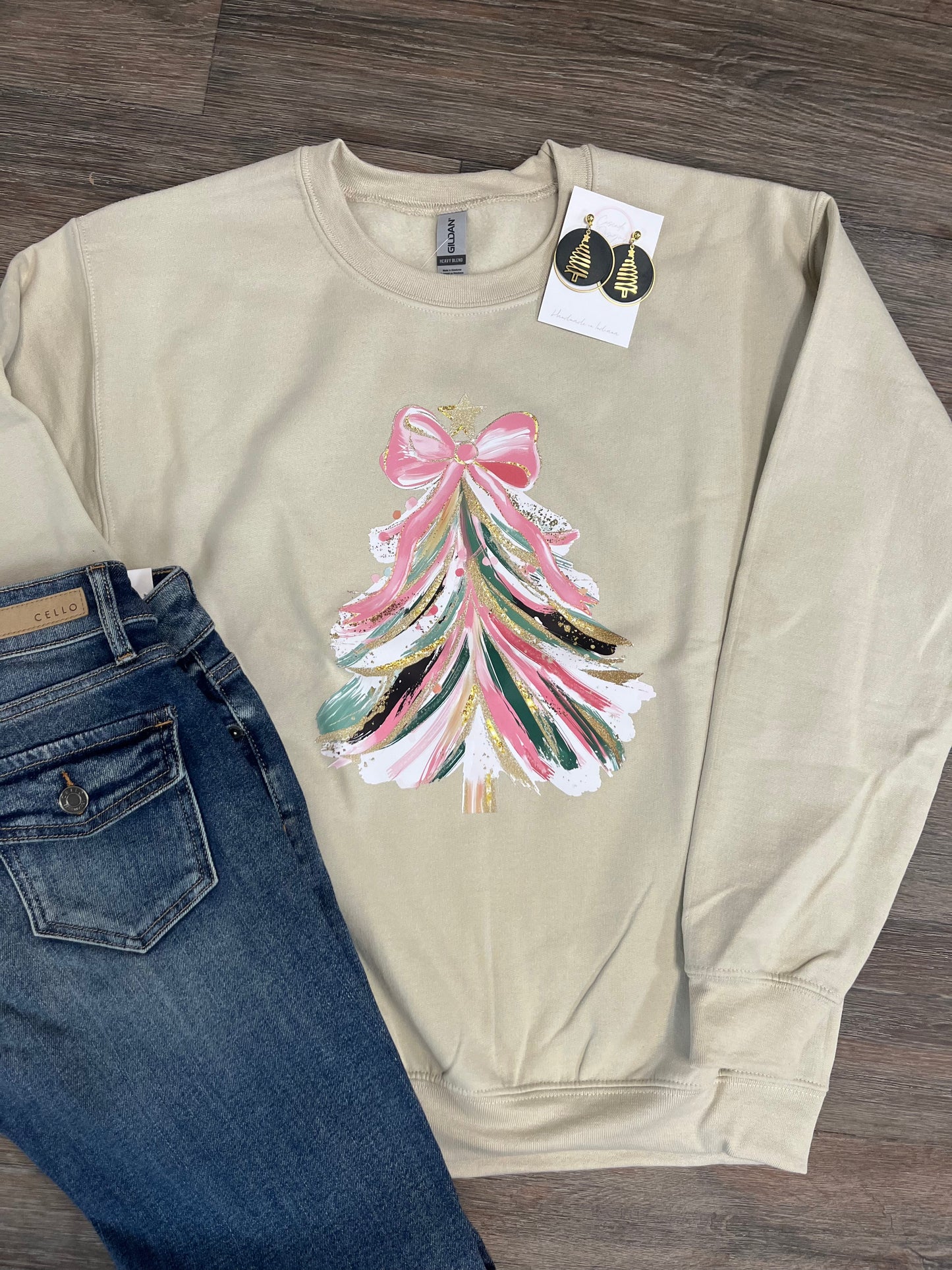 Paint Brush Tree Crewneck