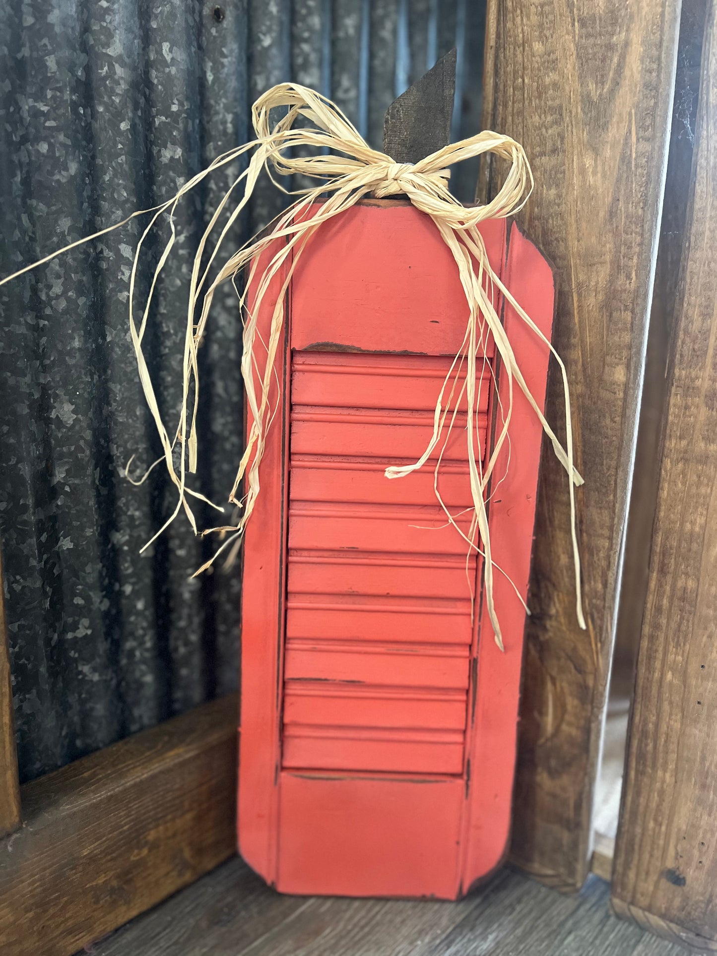 Repurposed Wooden Shutter Pumpkin (Small)