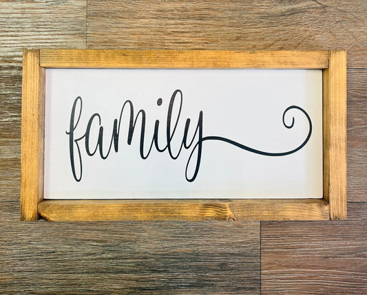 Wooden Family Sign