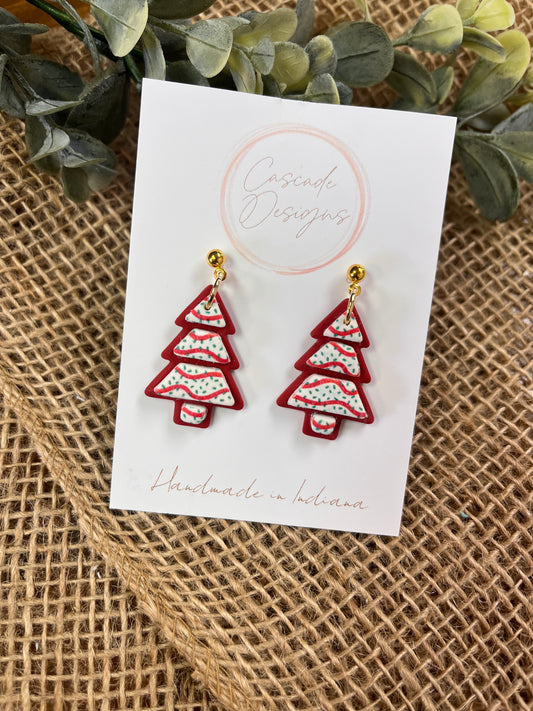 Christmas Tree Cake Earring Dangles