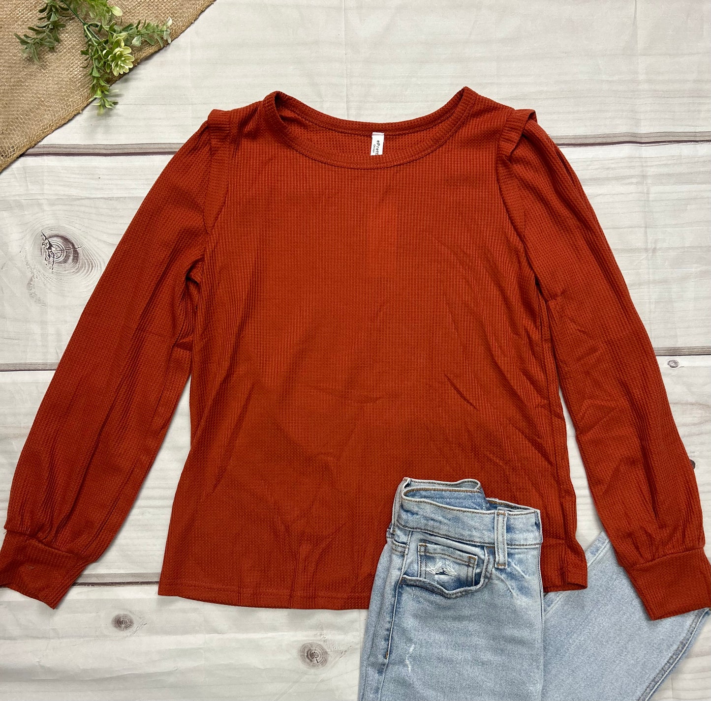 Thermal Waffle Knit Long Sleeve