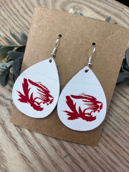 White Leather Princeton Earrings