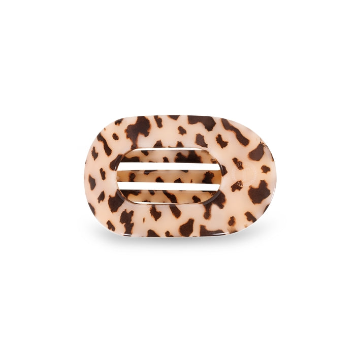 Blonde Tortoise Small Flat Round Clip