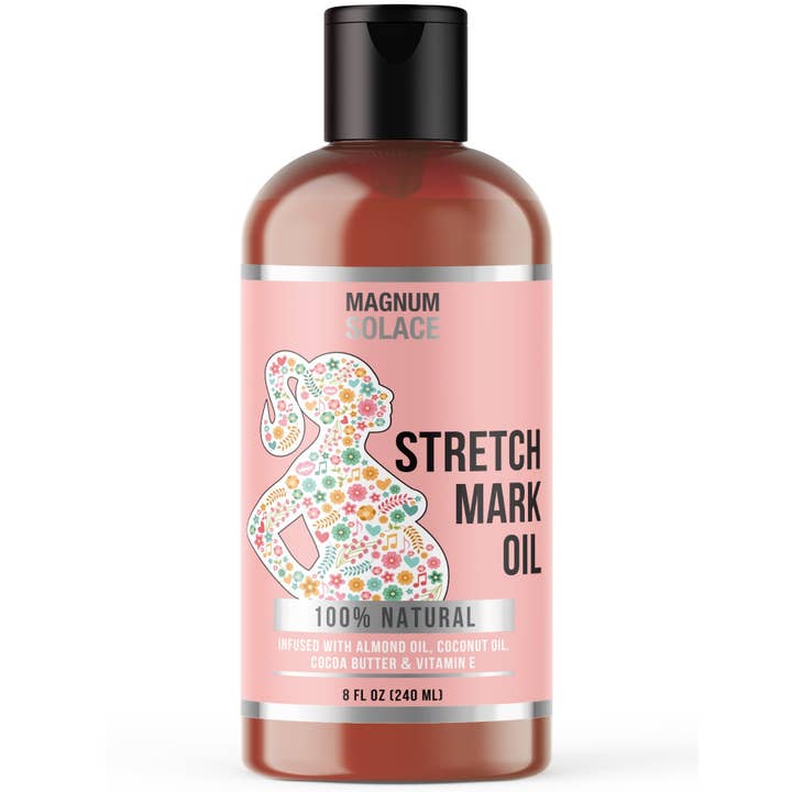 Stretch Mark Oil For Pregnancy - Cocoa Butter, Almond Oil