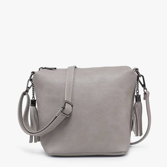 Grey Tassel Crossbody