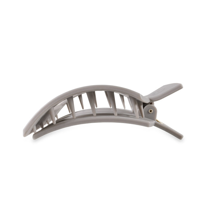 Square Flat Hair Clip | Med. | Silver Flames