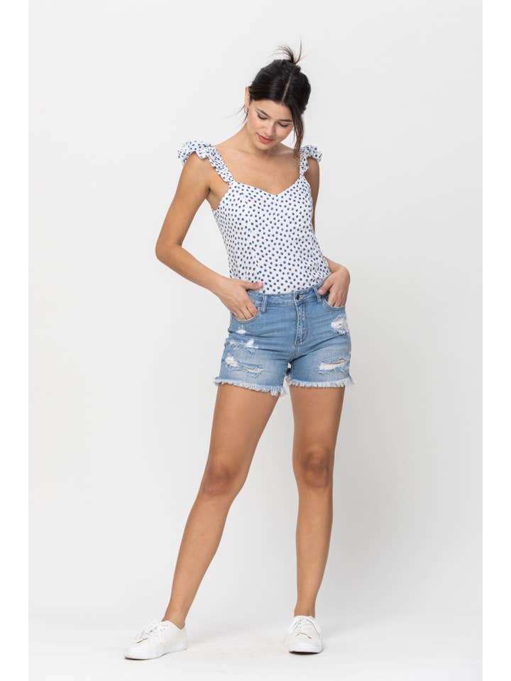 Cello Mid Rise Jean Shorts