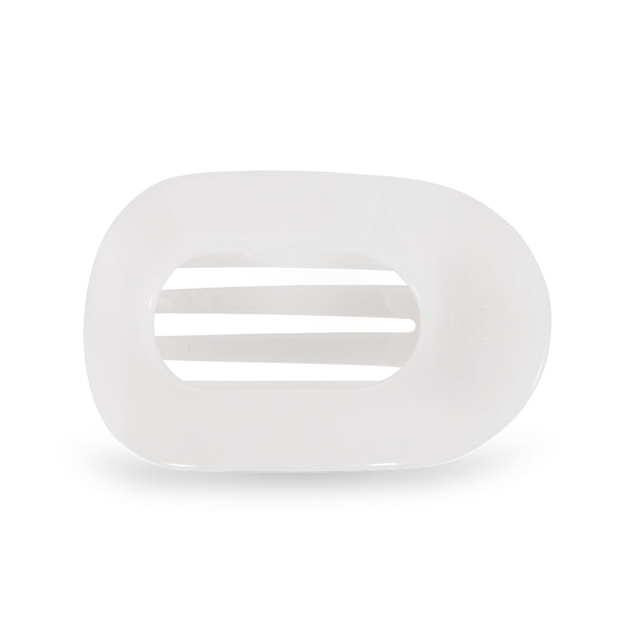 Coconut White Medium Flat Round Clip