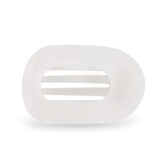 Coconut White Small Flat Round Clip