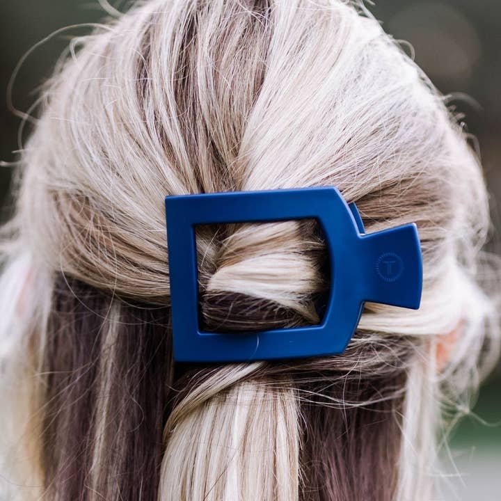 Square Flat Hair Clip | Medium | Midnight Rain