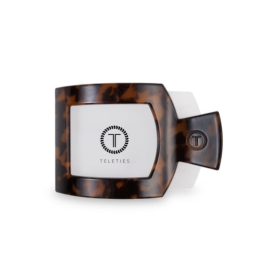 Square Flat Hair Clip | Small | Tortoise