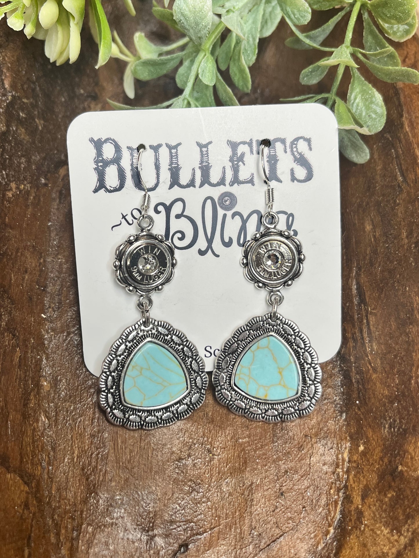 Bullet Turquoise Earrings