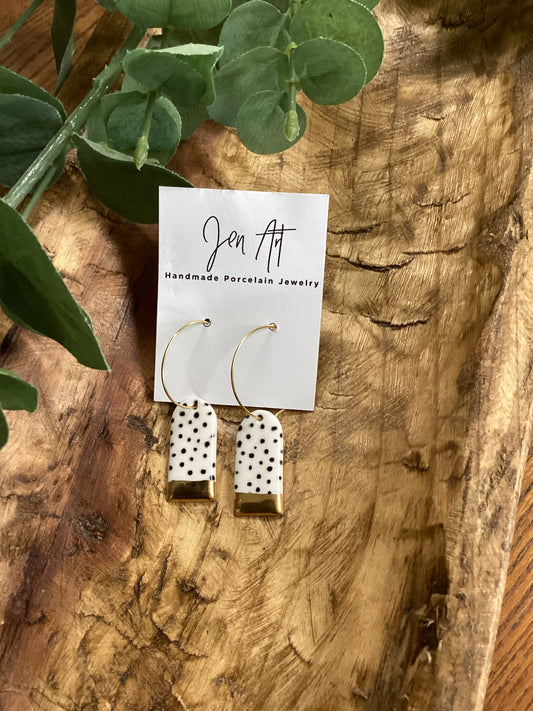 Polka Dot Dangle with Gold Luster